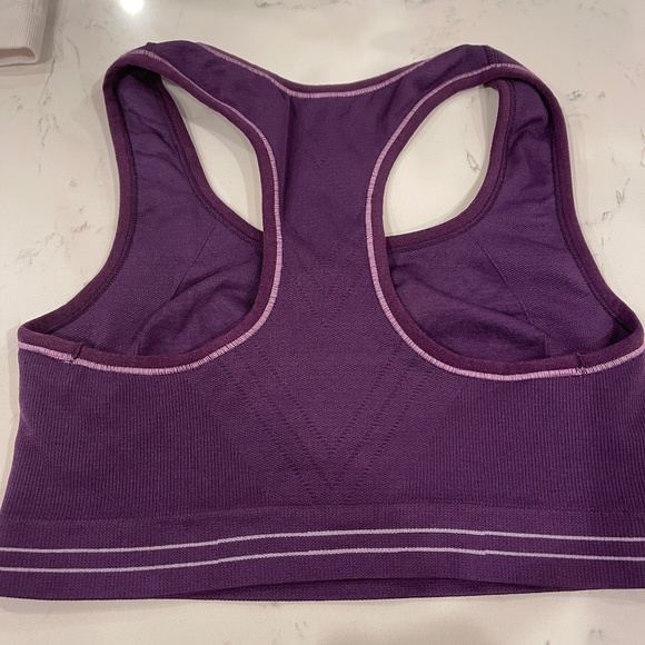 Champion Sports Bra Seamless Yoga Casual Set of 3 Purple White Styles 2935 0608B - Picture 4 of 8
